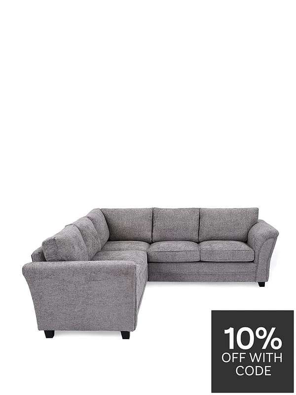 Very Home Dury Chunky Weave Corner Group Sofa - Image 4