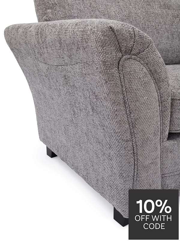 Very Home Dury Chunky Weave Corner Group Sofa - Image 10