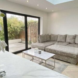 Chiswick corner sofa with large stool left/right handed