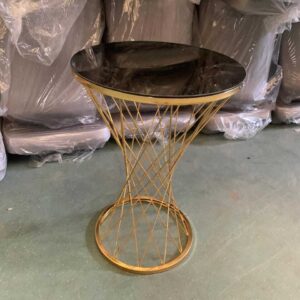 GOLD MIRROR SIDE TABLE SPIDER LEG