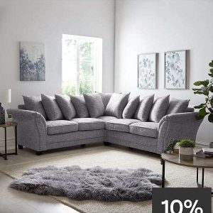 Very Home Dury Chunky Weave Corner Group Sofa