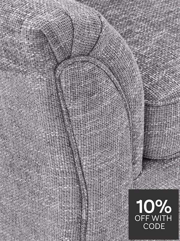 Very Home Dury Chunky Weave Corner Group Sofa - Image 9