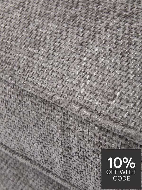 Very Home Dury Chunky Weave Corner Group Sofa - Image 8