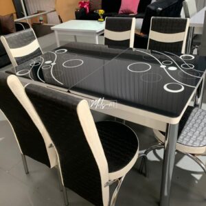 Black Bubble Turkish Style Dining Table & Chair